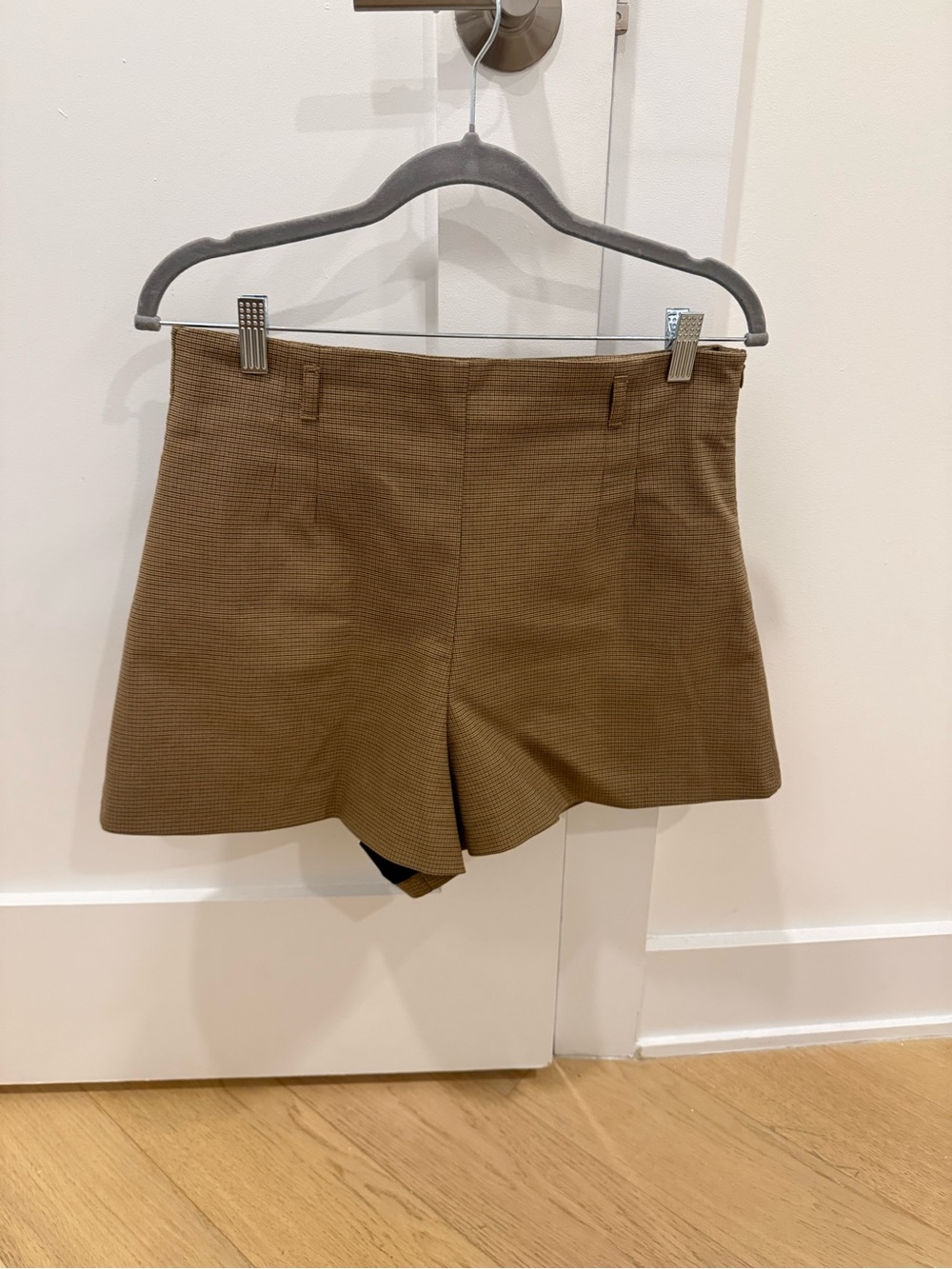 ZARA High Waisted Houndstooth Shorts
